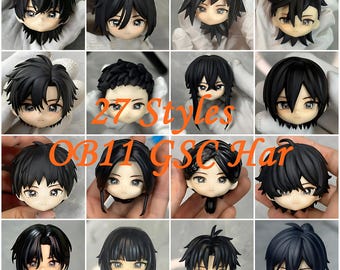 Aanpasbaar poppenhaar, polymeerklei, past op Ob11, Nendoroid, 1/12 BJD