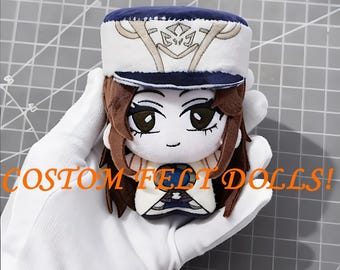Elk personage in een palm Grootte, OC, Anime, KPOP, Aangepast pluche, Custom Nui Cotton Doll Commission, Geborduurd gezicht, Cadeaus voor vriend, Verjaardagscadeaus