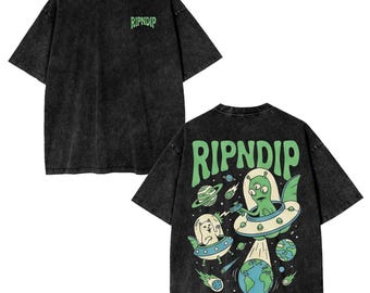 Vintage Alien UFO Cat T Shirt, Funny Space Graphic Tee, Cute Cartoon Alien Shirt, Retro Skater Streetwear Top