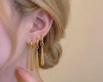 Pendientes Zoro, aros colgantes en forma de lágrima, pendientes largos en forma de gota de agua, joyería de cosplay de anime, conjunto de 3 piezas de pendientes, regalo para fans del anime.
