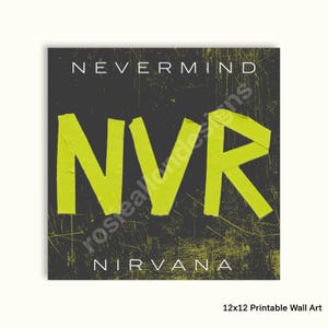 Copertina dell'album Nevermind dei Nirvana - Stampa artistica - Poster musicale 12x12 (download digitale)
