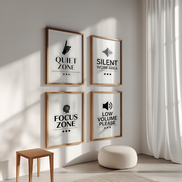 Focus Working Sign Focused Work Signs - Etsy