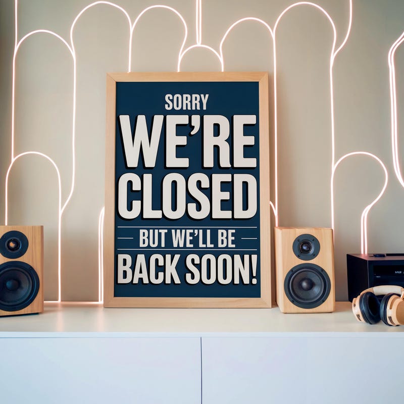 Office Closed We Will Be Back Sign - Etsy