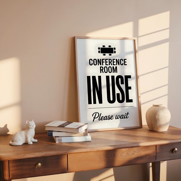 Meeting Room in Use Signs - Etsy