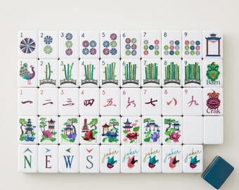 NMJL American Mahjong Tiles Set, 160 Piece Acrylic Mahjong Game, Mahjong Tiles Only, Travel Mahjong, Family Game Gift
