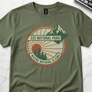 Frontend Developer CSS National Park Humor Graphic Tee