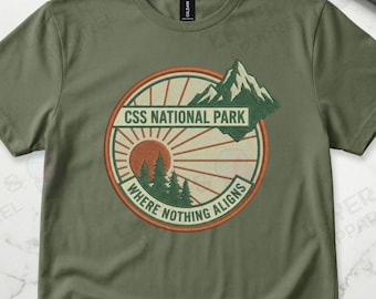 Frontend Developer CSS National Park Humor Graphic Tee