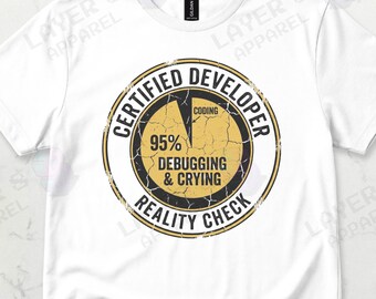 Software Engineer Debugging Reality Pie Chart T-Shirt