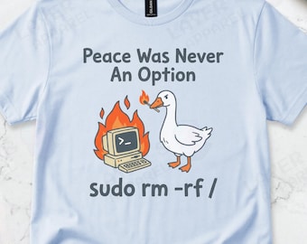 Linux Sysadmin Sudo Command Chaos Goose Graphic Tee