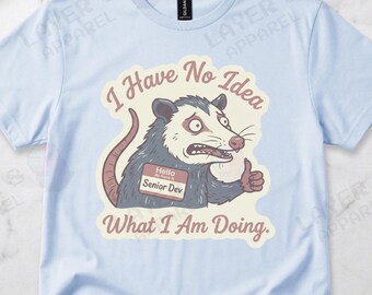 Senior Developer Imposter Syndrome Opossum Graphic Tee