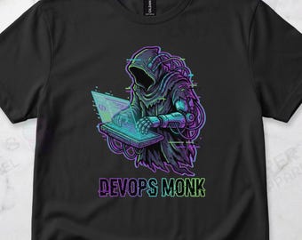 DevOps Engineer Cyberpunk Glitch Art Graphic Tee