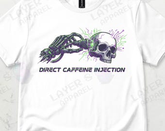 Programmer Coffee Direct Caffeine Injection Graphic Tee