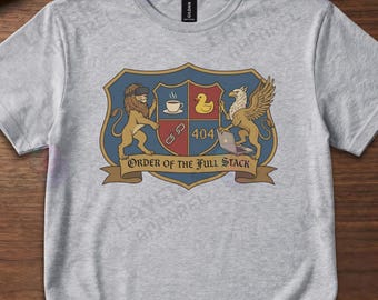 Full Stack Developer Heraldry Crest Graphic Tee