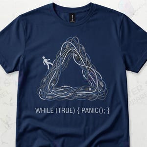 Infinite Loop Programmer Panic Graphic Tee