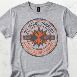 Git Merge Conflict Developer Panic Graphic Tee