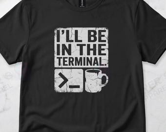 Sysadmin Terminal Coffee Introvert Graphic Tee