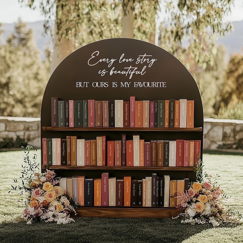 Wedding Seating Chart Sign, 3D Lettering, Book Theme Party Decoration image 2