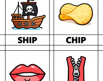 Wort Familie Karteikarten Printable | Reimende Wörter für Kinder | Phonetik Karten Kindergarten Vorschule