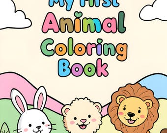 Kinder Malbuch, Tiere zum Ausdrucken | 10 Seite Ausmalbilder | Niedliche Tiere PDF | Kleinkind Vorschulaktivität