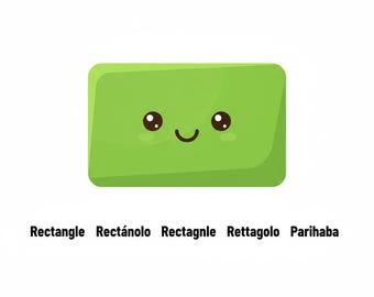 Rechteck Form Karteikarte Printable | Mehrsprachige Kinder lernen | Englisch Spanisch Französisch Italienisch Tagalog