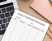 Daily Expense Tracker Printable | Minimal Finance Planner (PDF Download A4 Size)