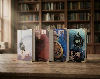 The Debt of Time 4 Volume Set, Hardcover Dramione Marauders Fanfiction, Handbound Illustrated Full Collection, Pendulum Clock Cover Art, A5