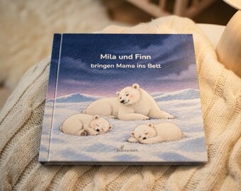 Personalized German Bedtime Book for Twins, Two Names, Ages 2–4