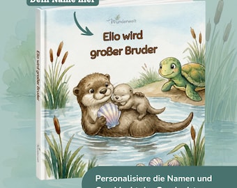 Personalised German Children's Picture Book, New Sibling Story, 20 × 20 cm