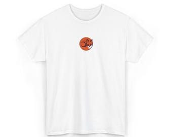 Orange Maple Leaf Circle, T-Shirt