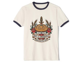 Crust & Consequences Sourdough Bread T-Shirt | Retro Ringer Tee
