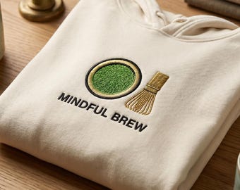Matcha lover Hoodie | Small Chest embroidered