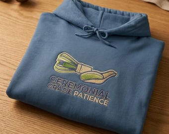 Matcha Embroidered Hoodie | Relaxation Theme