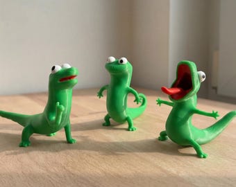 Trio de meme figurines Tom Lizard - décoration de bureau personnage de dessin animé Hoppers - Fan art