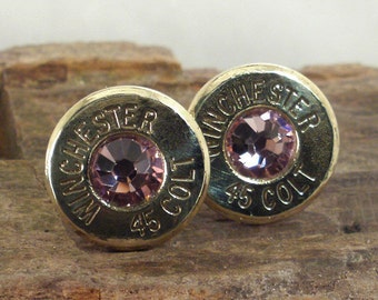 Colt 45 - Winchester - Bubblegum - Ultra Thin Bullet Earrings