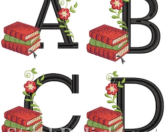 Police de caractère - Alphabet pour cerceau 4 x 4 de broderie machine