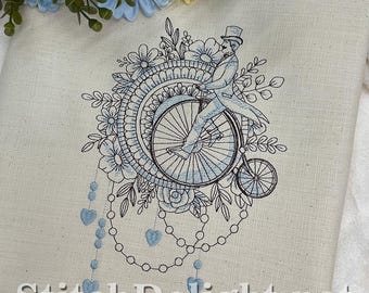 Motif de broderie Machine vélo intemporel | vélo vintage | Adapté aux débutants