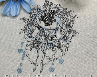Motif de broderie Machine vraiment intemporel | oeuvres d'art vintage | Adapté aux débutants