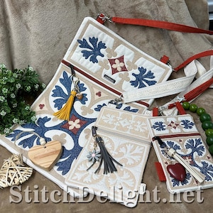 Talavera ITH Zipper Bag Embroidery Design | In The Hoop Zip Pouch (Instant Download)