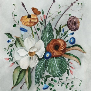 Moody Magnolia Arrangement Print