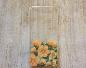Orange Floral iPhone 5 or 5s case