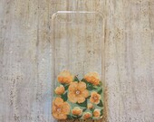 Orange Floral iPhone 5 or 5s case