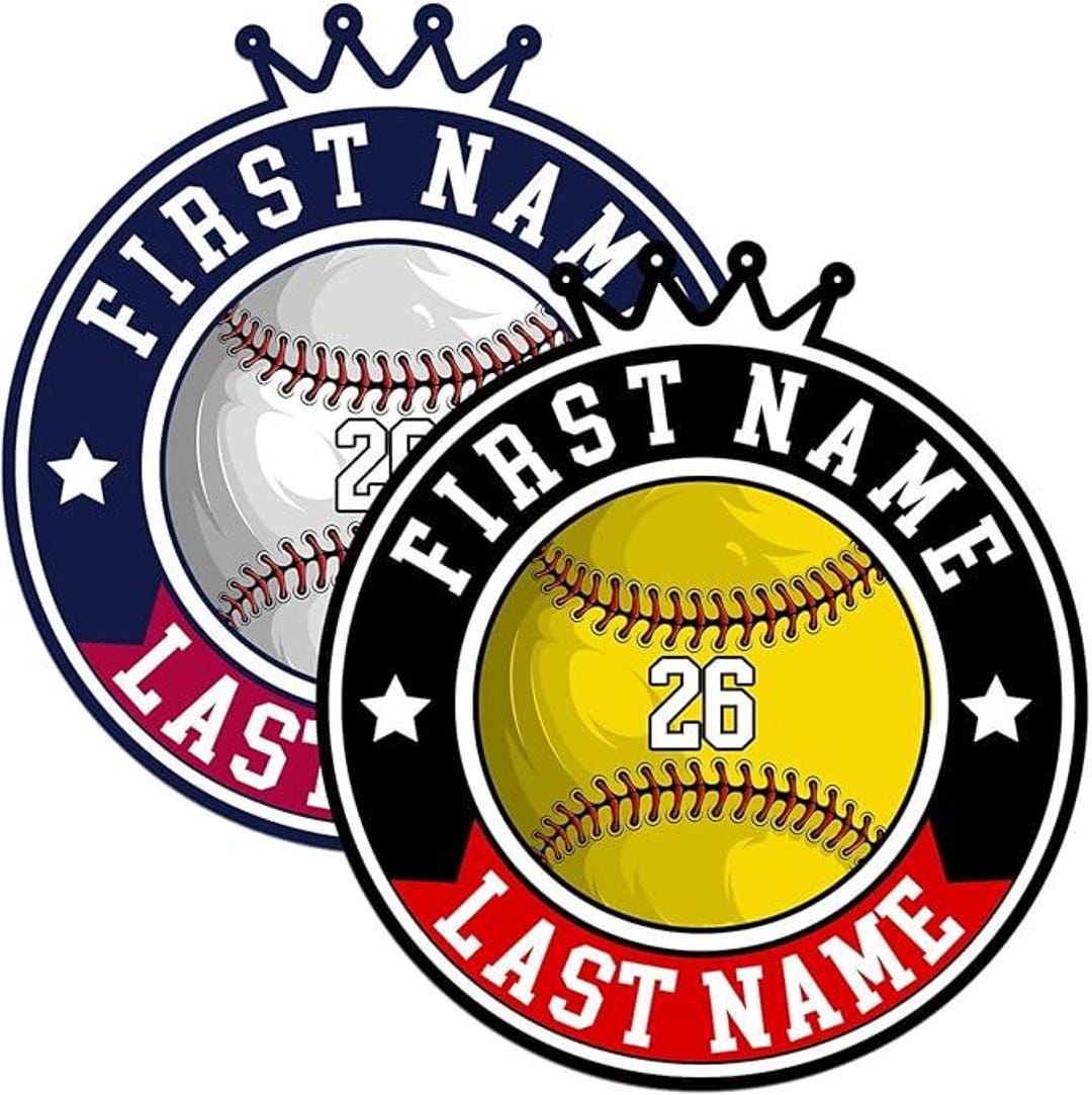 Custom Baseball Bat Knob Sticker, Personalized Name and Number Bat ...