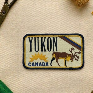 Yukon Canada Vintage Moose Patch Retro Wilderness Travel Souvenir Badge for Jacket Hat Backpack
