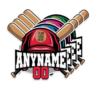 Custom Baseball Bat Knob Sticker, Personalized Name and Number Bat Decal, Softball Bat End Cap Sticker, Set of 4 Custom Athlete ID Decals