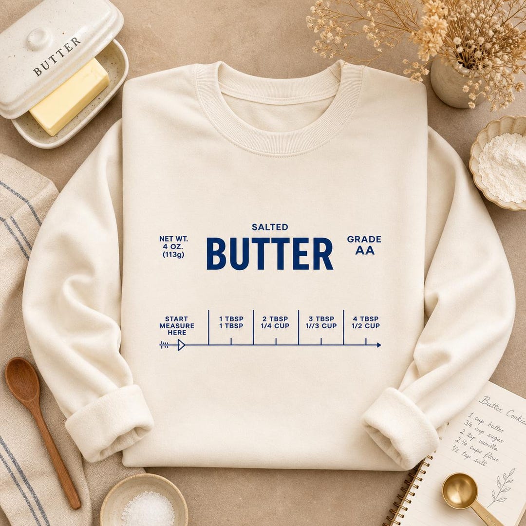 Butter Measurement Chart PNG, Funny Kitchen Baking Graphic (digital ...