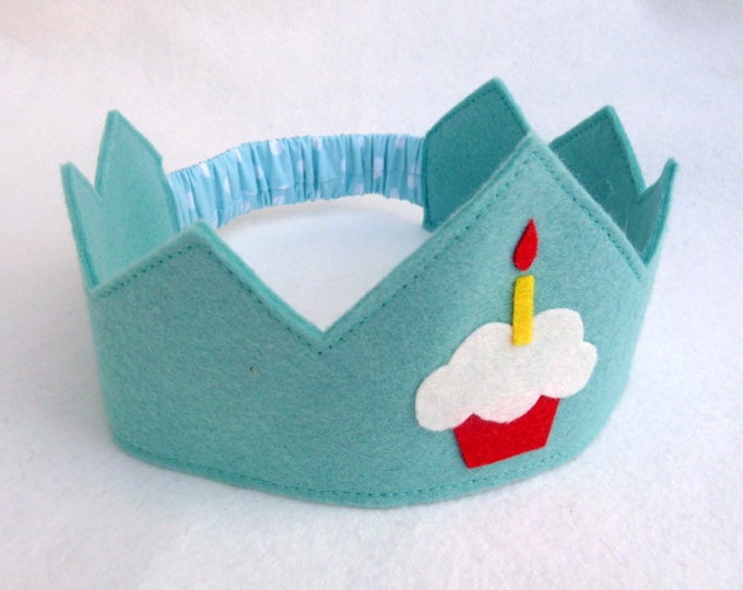 Birthday Crown Felt Crown Cupcake Birthday Cake 24 Colours to Etsy