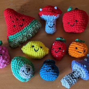 Scented and Rattling Kawaii Amigurumi Fruits and Vegetables