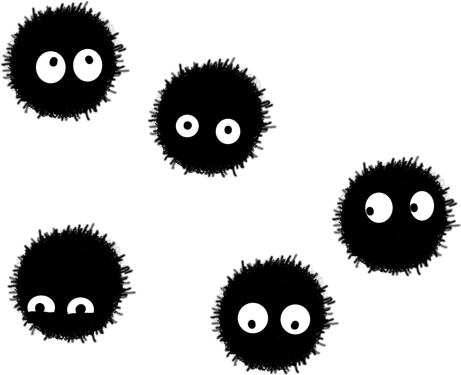 Soot Sprite Inspired Multiple Decal 