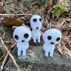 3D Printed Glow in the Dark Tiny Forest Spirit Inspired figurines