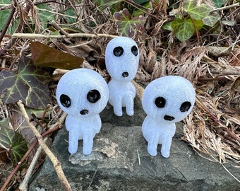 3D Printed Glow in the Dark Tiny Forest Spirit Inspired figurines